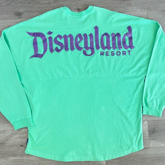Disney Tops - Disneyland Little Mermaid Spirit Jersey Green with Purple Puff Lettering Sz XXL